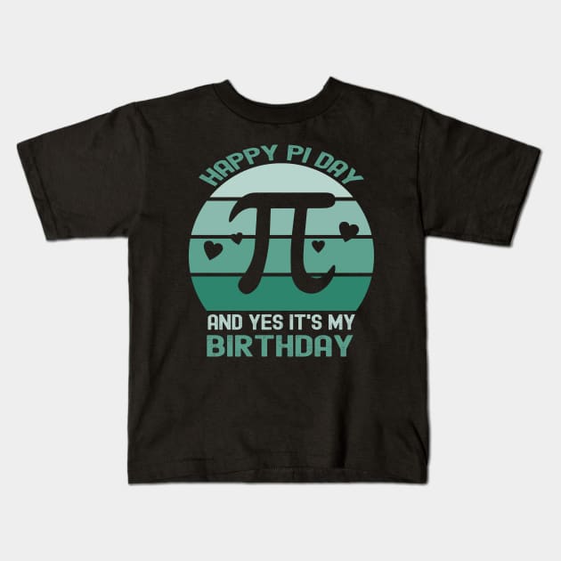 Born On Pi Day Happy Pi Day Birthday Gift Math Equations Kids T-Shirt by Charaf Eddine